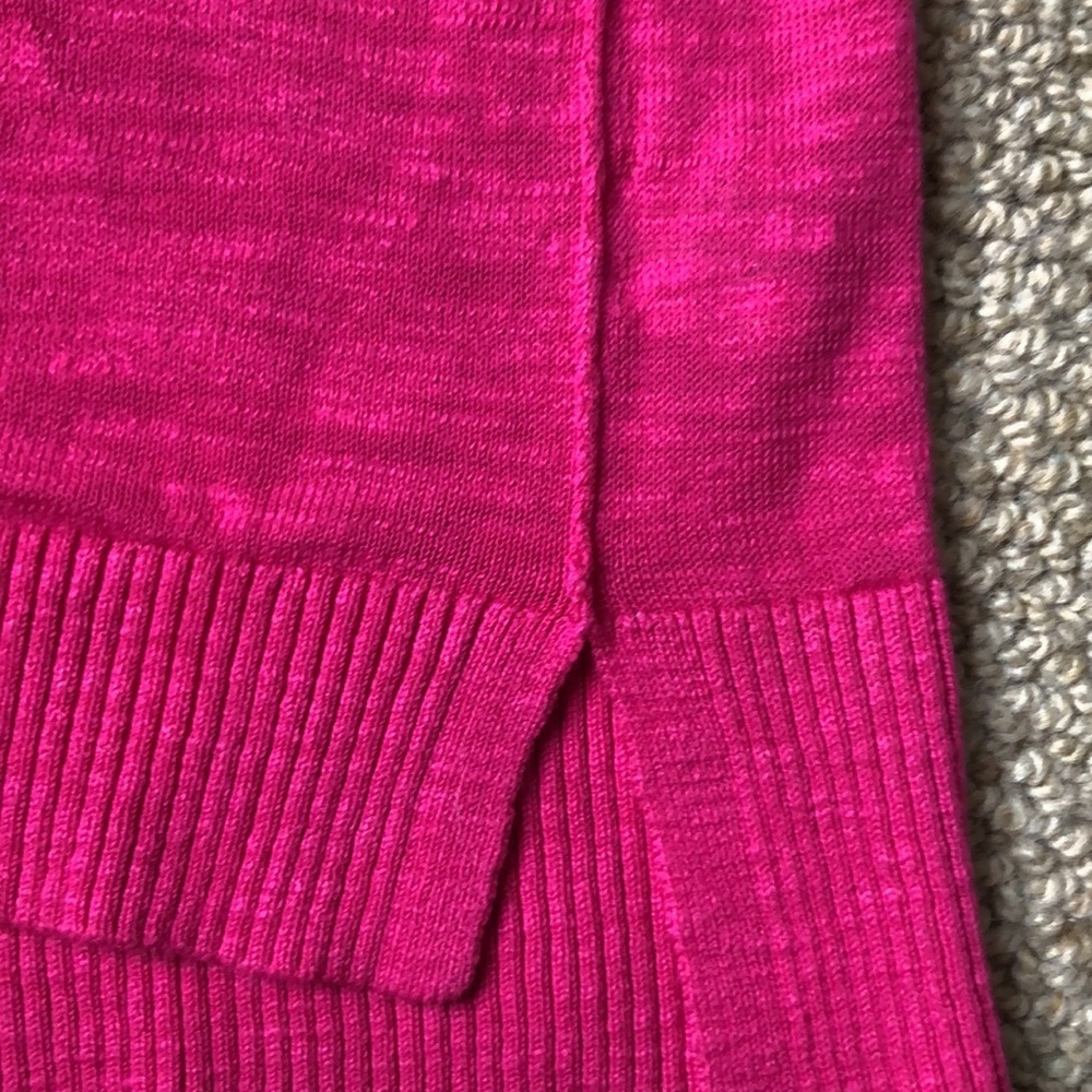 J Crew Hot Pink V-Neck Sweater XS - Picture 6 of 6
